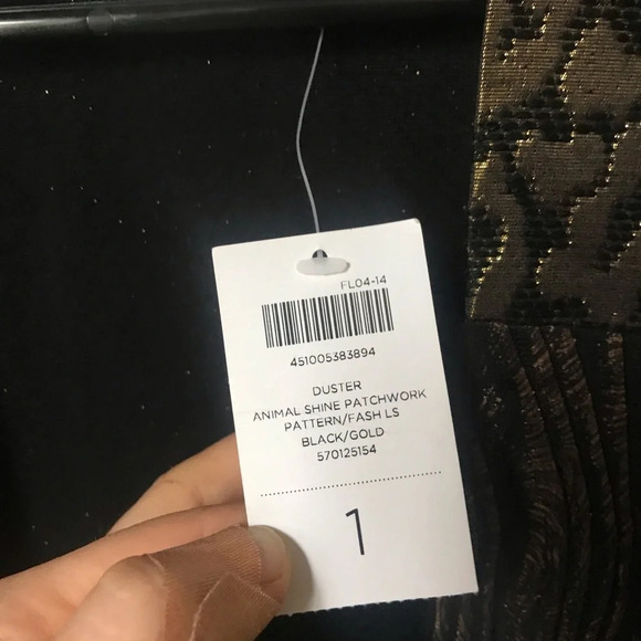 NWT Chico’s Animal Print Duster, size 1 - Picture 4 of 7